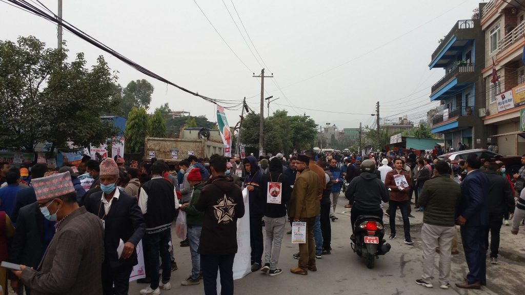 कांग्रेस कास्कीको महाधिवेशन स्थल बाहिर यस्तो छ तामझाम (फोटो फिचर)