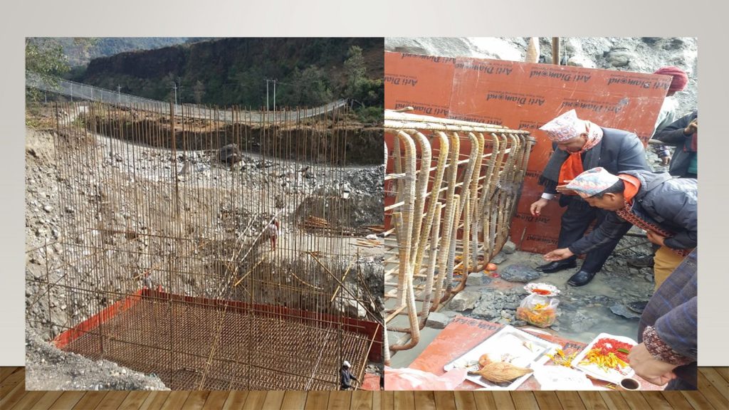 माछापुच्छ्रे गाउँपालिकाको दोस्रो प्राथमिकता सडक अन्तर्गतको पुल निर्माण सुरु