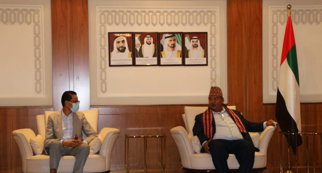 श्रममन्त्री श्रेष्ठको युएई भ्रमण : श्रमिकको सुरक्षा र पारिश्रमिक वृद्धिमा जोड