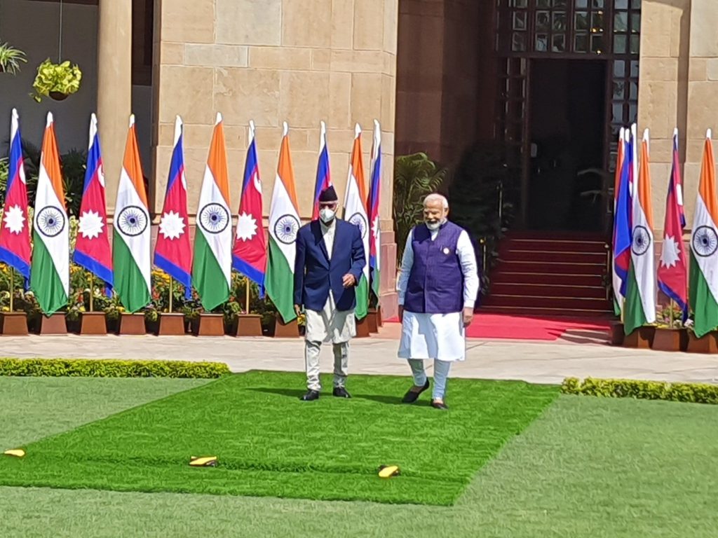 प्रधानमन्त्री देउवाव र मोदीबीच नयाँदिल्लीमा भेट