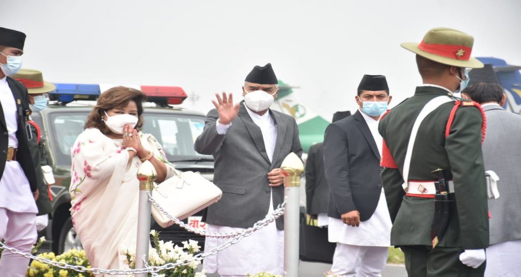 दिल्ली पुगे प्रम देउवा : एस जयशंकरलाई आजै भेट्दै