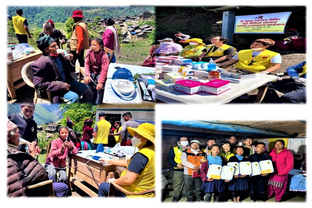 म्याग्दीको गुर्जामा १४ लाख बराबरको स्वास्थ्य उपकरण सहयोग