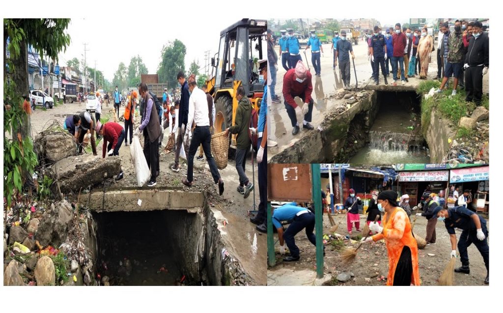 पोखराका ढल र नाला सफाई अभियान सुरु, सफाई अभियानमा सहभागी हुन मेयर आचार्यको आह्वान