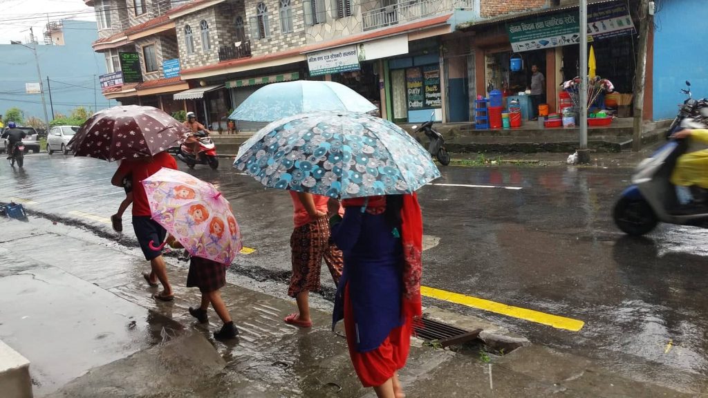 देशभर वर्षा , यी प्रदेशमा भारी वर्षा