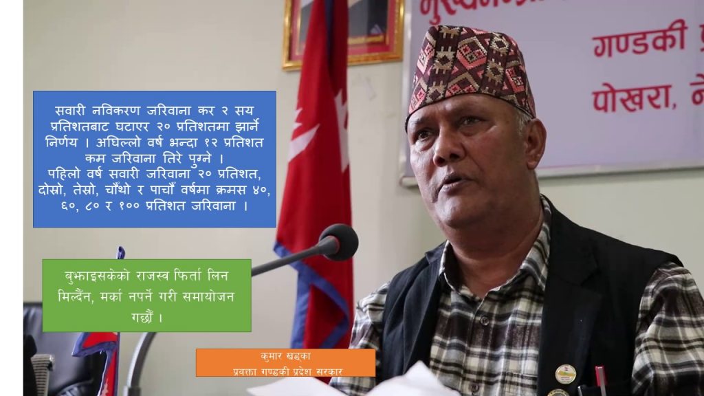 गण्डकीमा सवारी जरिवाना २० प्रतिशतमा झर्यो, तिरेकाको फिर्ता नहुने समायोजन हुने