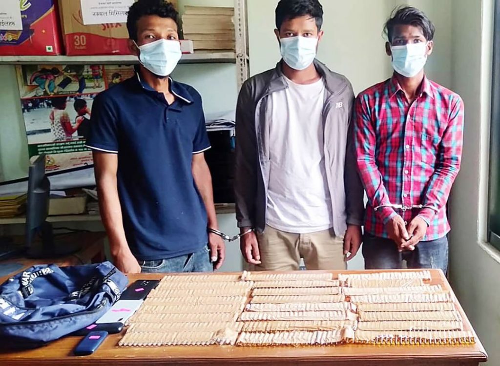 ठूलो मात्रमा लागू औषध सहित तीन जना पक्राउ