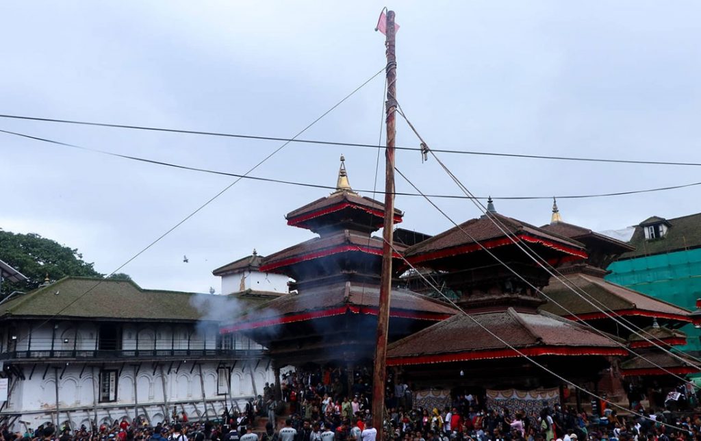 ठड्याइयो इन्द्रजात्राको लिङ्गो