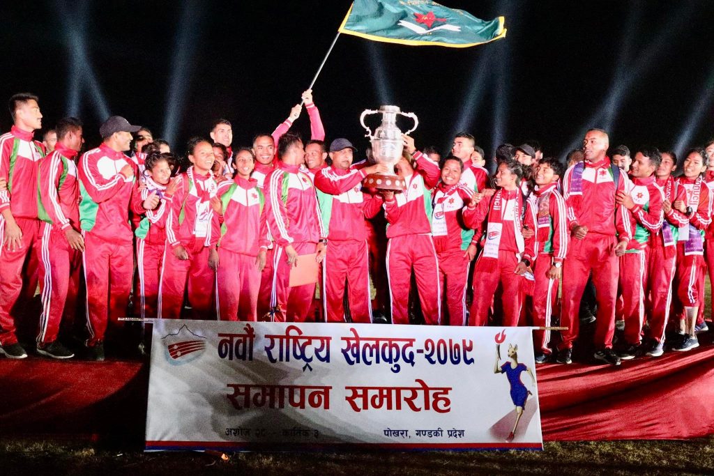 ३७१ पदकसहित आर्मी बन्यो नवौं राष्ट्रिय खेलकुदको च्याम्पियन