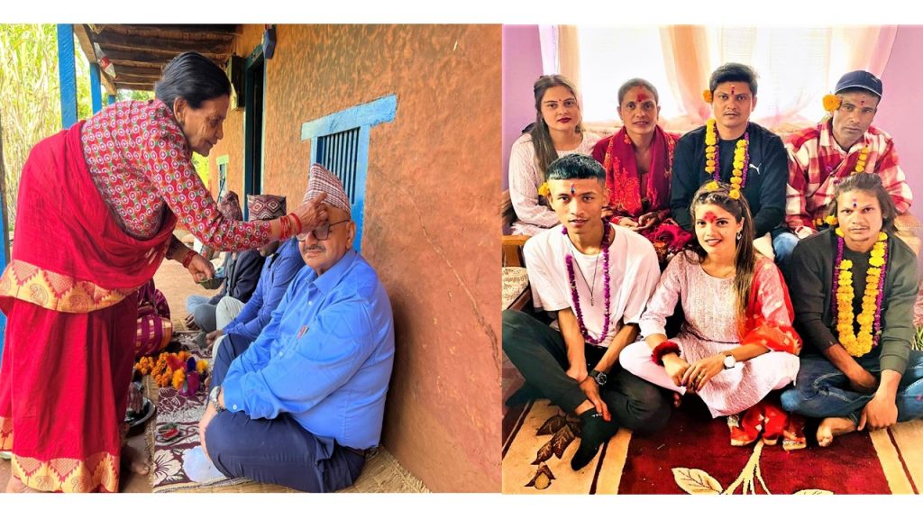 दाजुभाइको दीर्घायु, आरोग्य र ऐश्वर्य प्राप्तिको कामना गरि मनाइयो भाइटीका