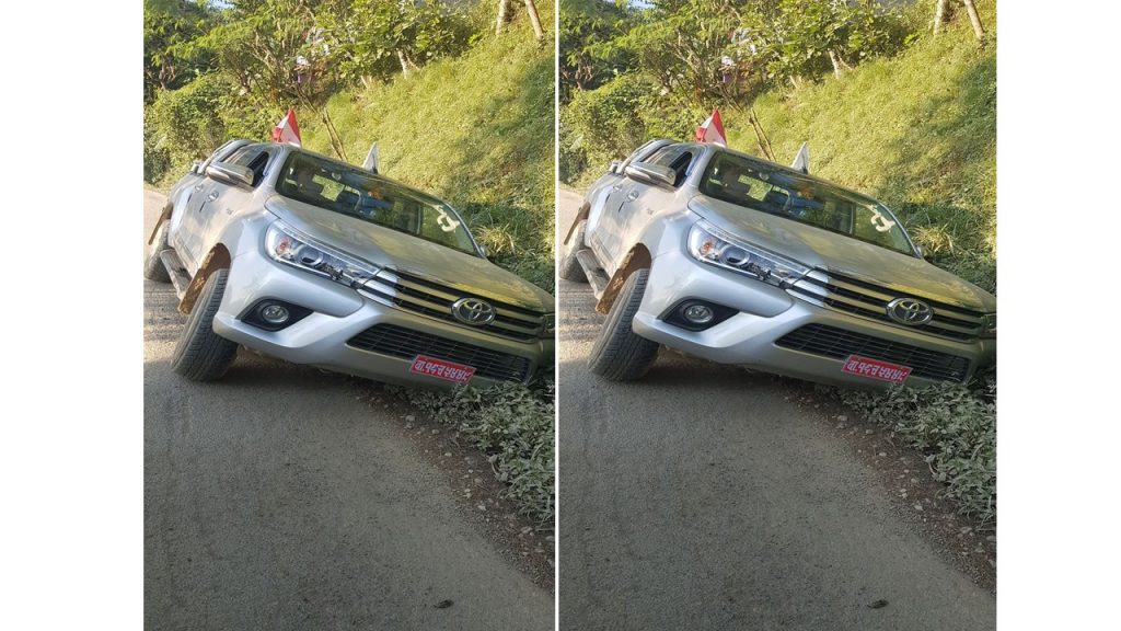 कांगेस उपसभापति गुरुङ चढेको गाडी गल्याङमा दुर्घटना