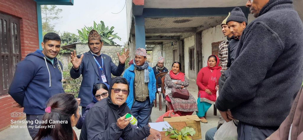 पोखरा–३२ मा माटो परीक्षण तथा बाली उपचार शिबिर