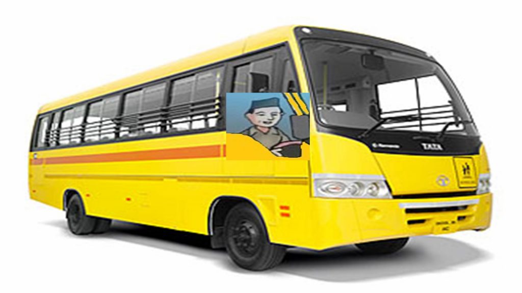 लाइसेन्स विहिन चालकले हाँक्छन् स्कुल बस !