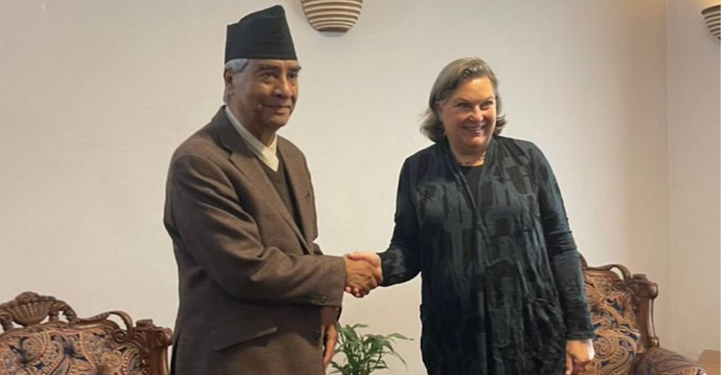 देउवा र अमेरिकी उपविदेशमन्त्री न्युल्याण्डबीच भेट