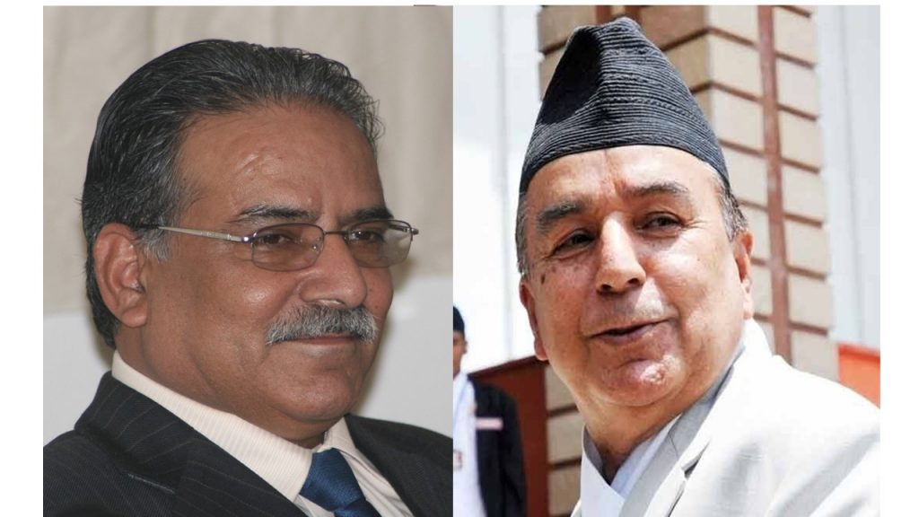 बालुवाटारमा प्रचण्ड र रामचन्द्र पौडेलबीच भेटवार्ता