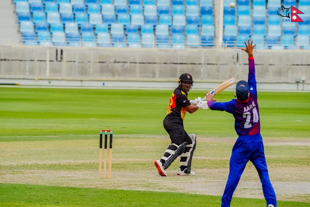 पपुवा न्युगिनीले दियो नेपाललाई २ सय ४ रनको लक्ष्य