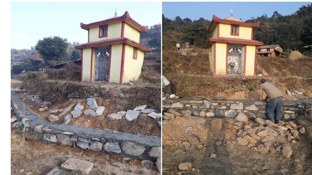 गौतम गोत्रिय तिवारीको कुल मन्दिर परिषरमा सामुदयीक भवन बन्ने