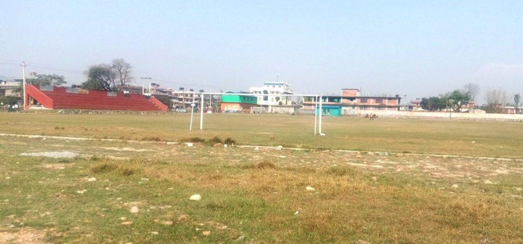 लेखनाथ रंगशालामा बन्दै गरेको कभर्ड हल डेढ वर्षदेखि अलपत्र