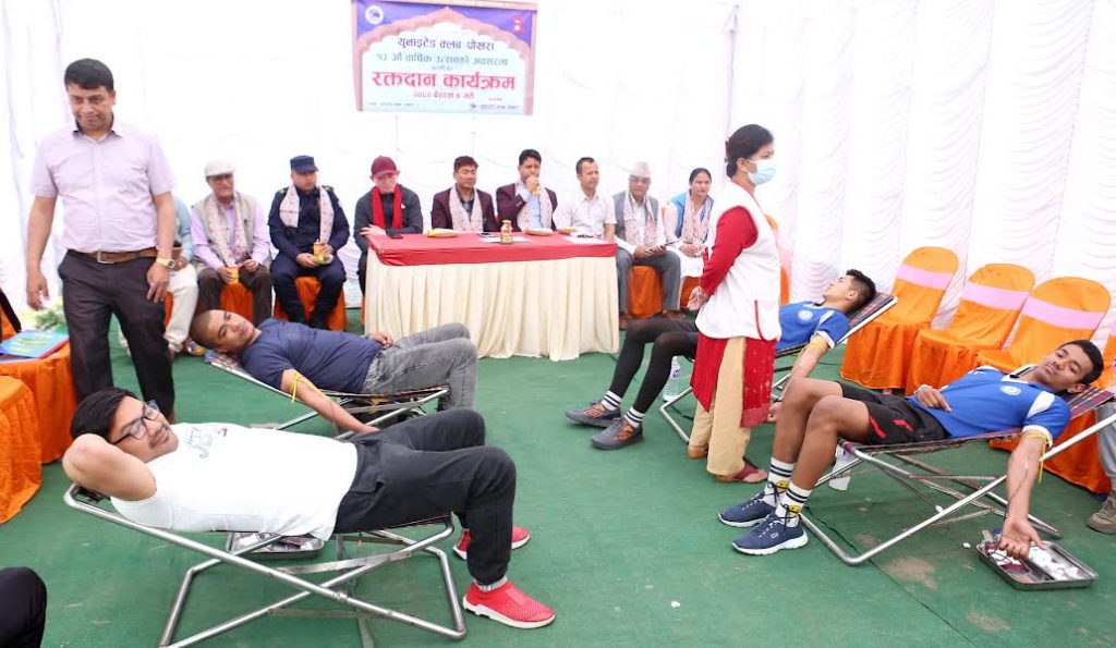 युनाइटेडको रक्तदानमा ५२ पिन्ट रगत संकलन