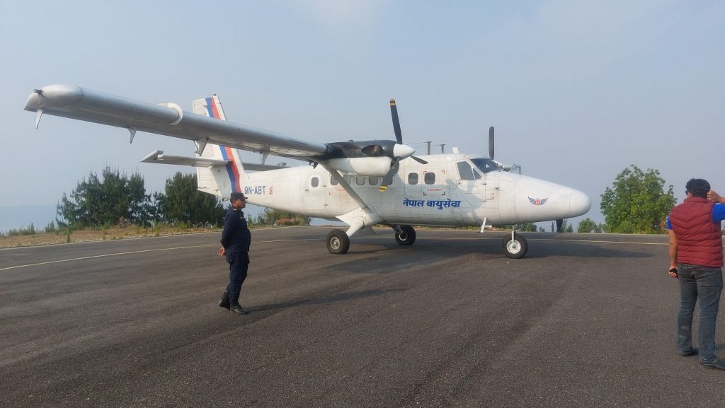 गुल्मीको रेसुंगा विमानस्थलमा ‘परीक्षण उडान’ सफल, नियमित उडानको तयारी