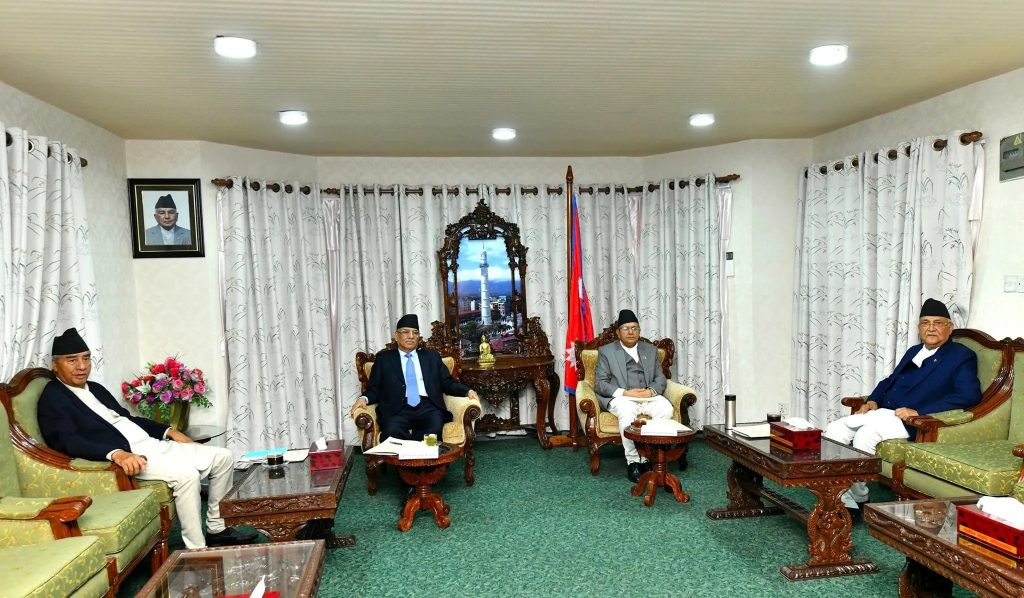 सभामुख घिमिरेले गरे शीर्ष तीन  नेतासँग छलफल