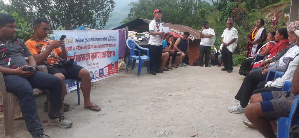 मिलेनियम ट्रेकको प्रर्वद्धन टोली सादीखोलामा