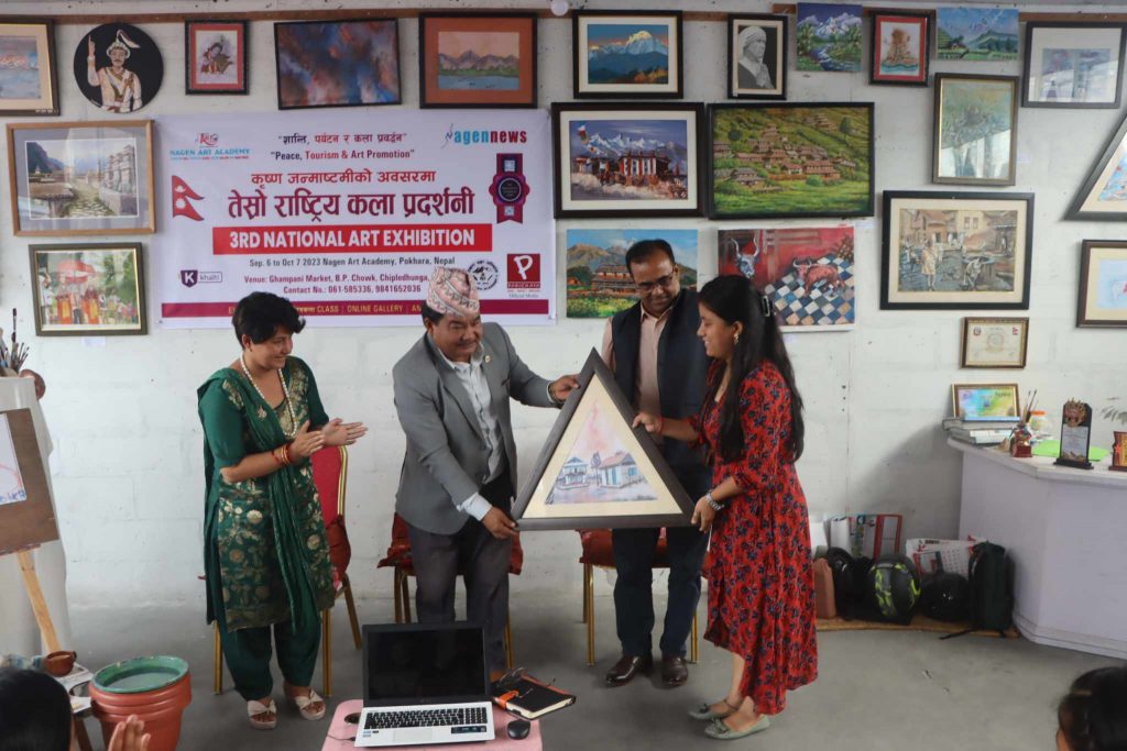 नगेन आर्ट एकेडेमीमा तेस्रो राष्ट्रिय कला प्रदर्शनी सुरु