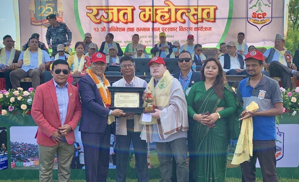 सहारा खेलकुद पत्रकारिता पुरस्कारबाट उमेश पुन पुरस्कृत