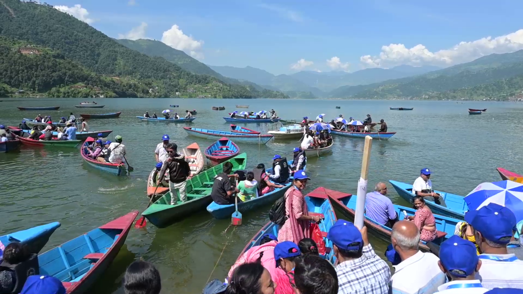 ७ सय बढी भारतीय धार्मिक पर्यटकको जम्बो टोली पोखरामा