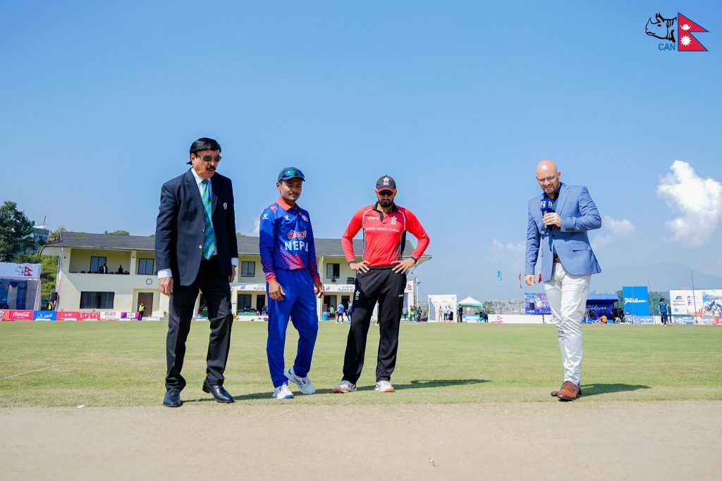 नेपालले हङकङलाई दियो २१४ रनको लक्ष्य