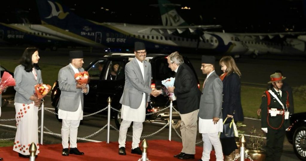 संयुक्त राष्ट्रसंघका महासचिव गुटेरेस नेपालमा, यस्तो छ भ्रमण तालिका