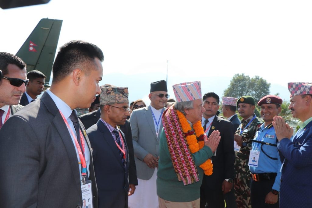 संयुक्त राष्ट्रसंघका महासचिव गुटेरेस पोखरामा