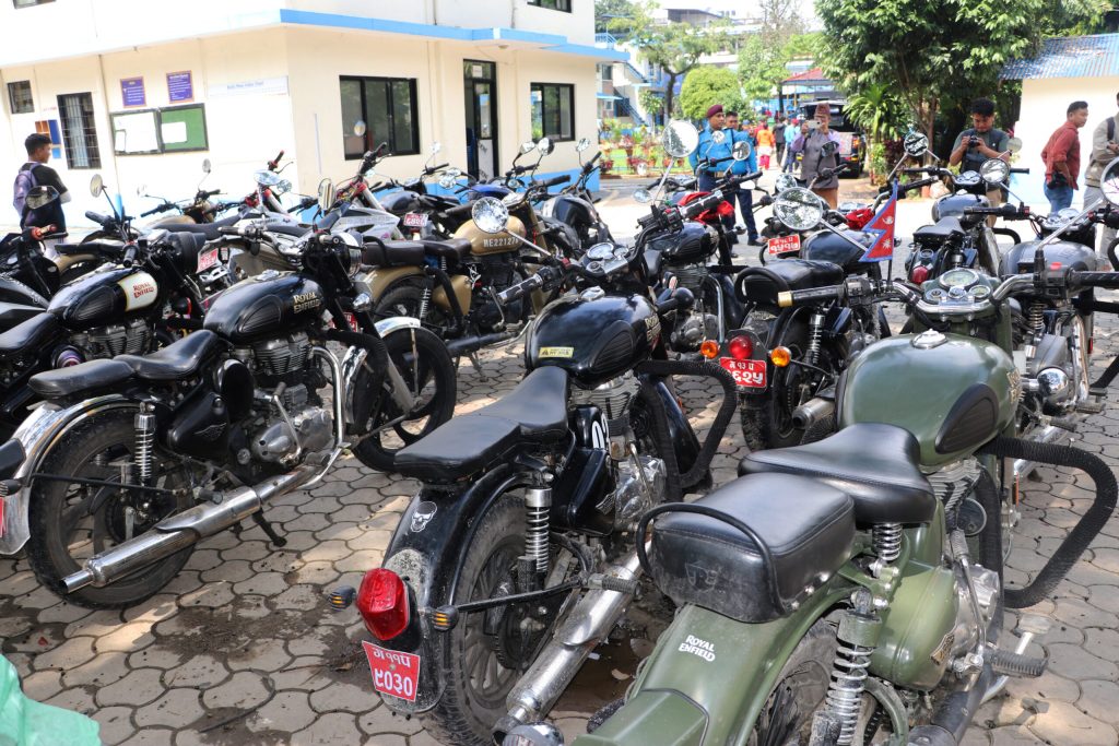 स्वरुप परिवर्तन गरेर चलाइएका १०८ मोटरसाइकल प्रहरी नियन्त्रणमा