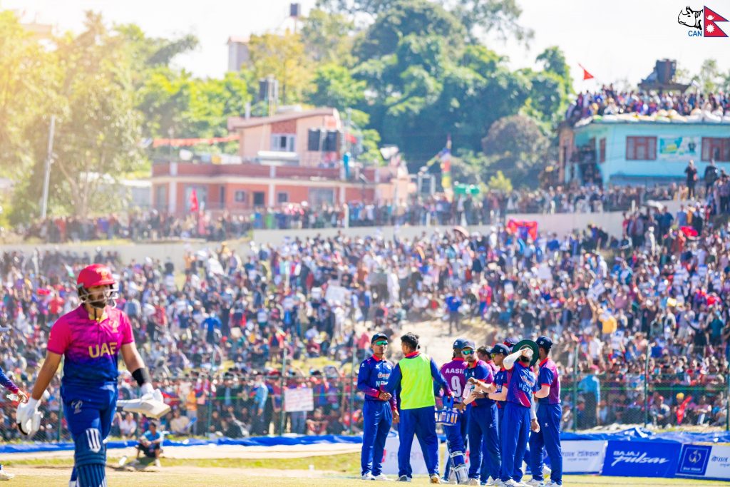 यूएई द्वारा नेपाल सामु १३५ रनको चुनौती