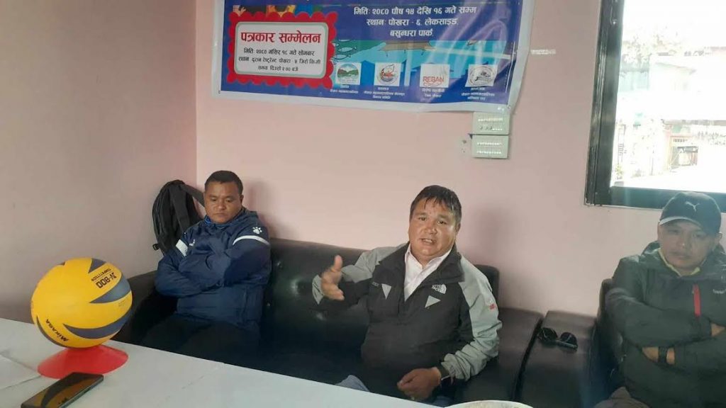 अंग्रेजी नयाँ वर्षमा फेवाताल किनारमा पुरूष भलिबल प्रतियोगिता