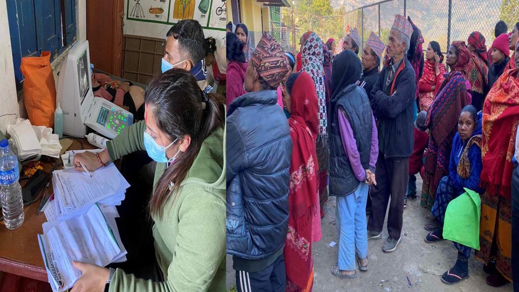 चरक अस्पतालको सहयोगमा म्याग्दीमा निःशुल्क स्वास्थ्य शिविर