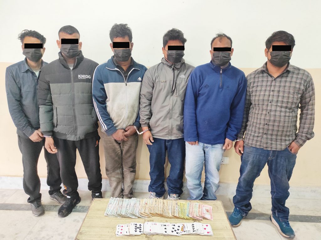 पोखराको एक वर्कसपमा जुवा खेल्दैगरेका ६ जना नगदसहित पक्राउ