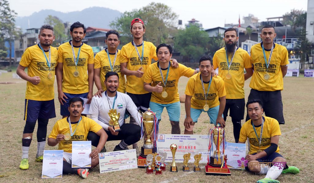लेकसाइडलाई कृष्ण मेमोरियल एट ‘ए’ साइड भेट्रान फुटबलको उपाधि