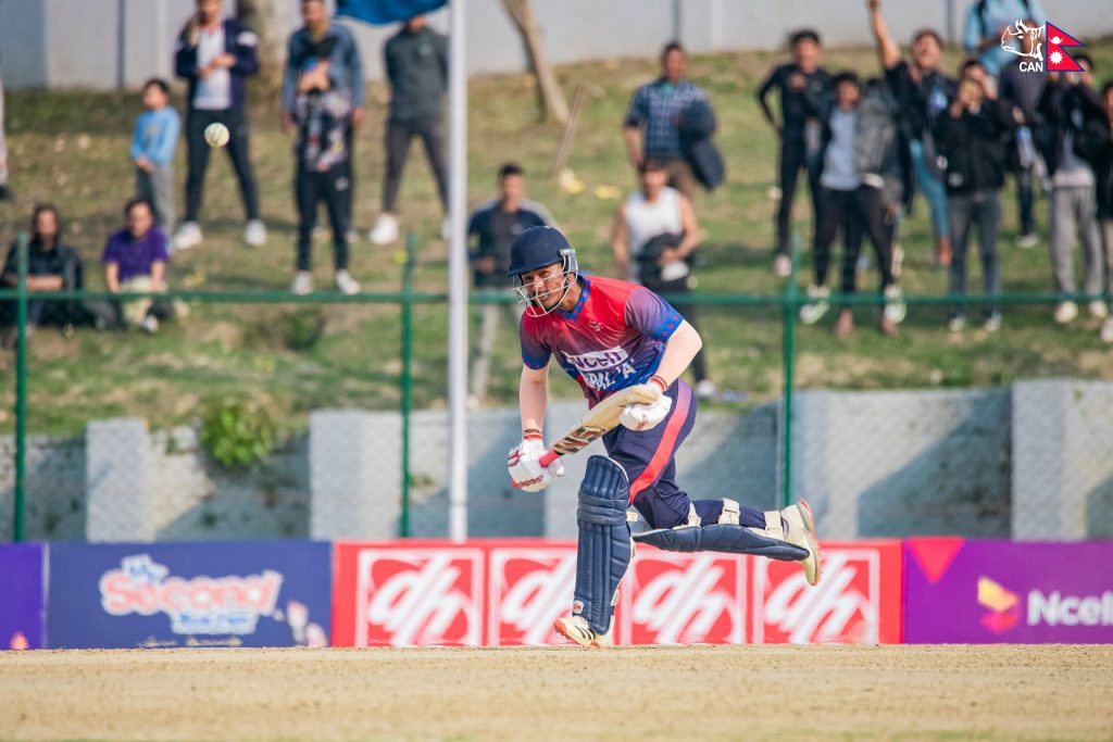 रोमाञ्चक खेलमा आयरल्याण्ड वुल्भ्स ‘ए’ सँग नेपाल ‘ए’ पराजित