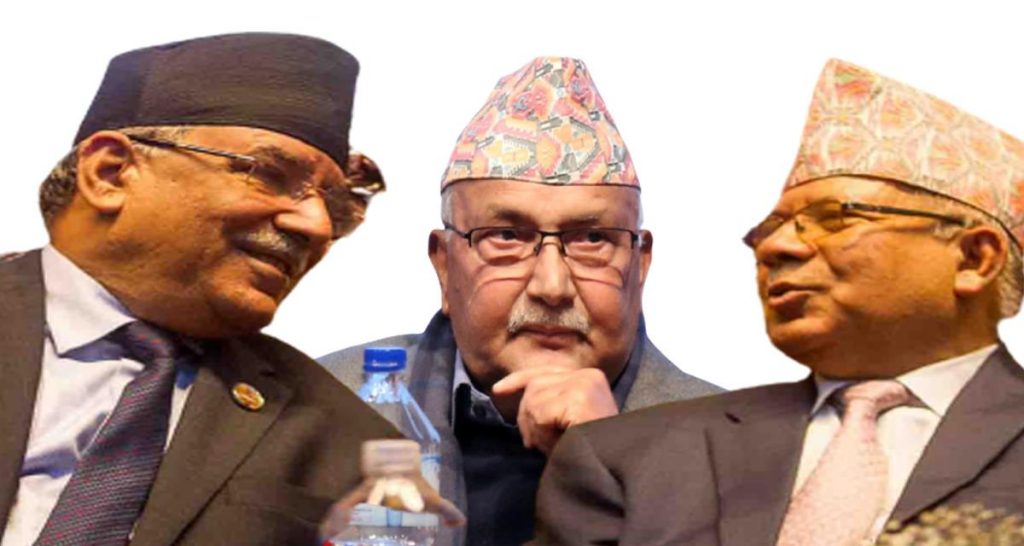 बालुवाटारमा प्रचण्ड, ओली र नेपालबिच भेटवार्ता