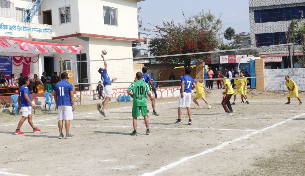 लागुऔषध पुनर्स्थापना केन्द्र स्तरिय भलिबल  फाईनल खेलमा सि.एस.जी. र सेनेरेटरी भिड्ने