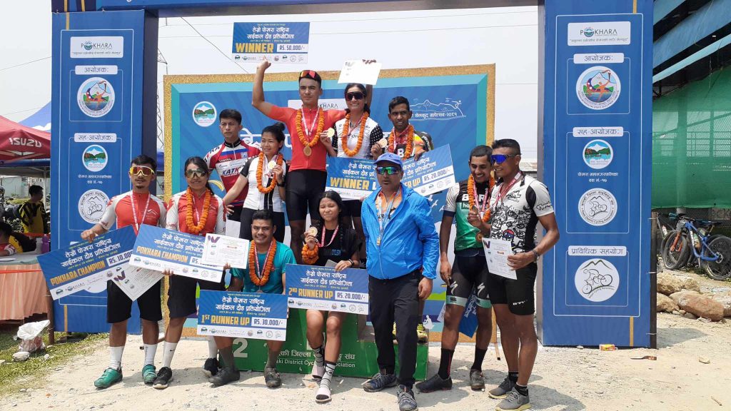 प्रकाश र उषा बने पोखरा साइकल दौडको च्याम्पियन