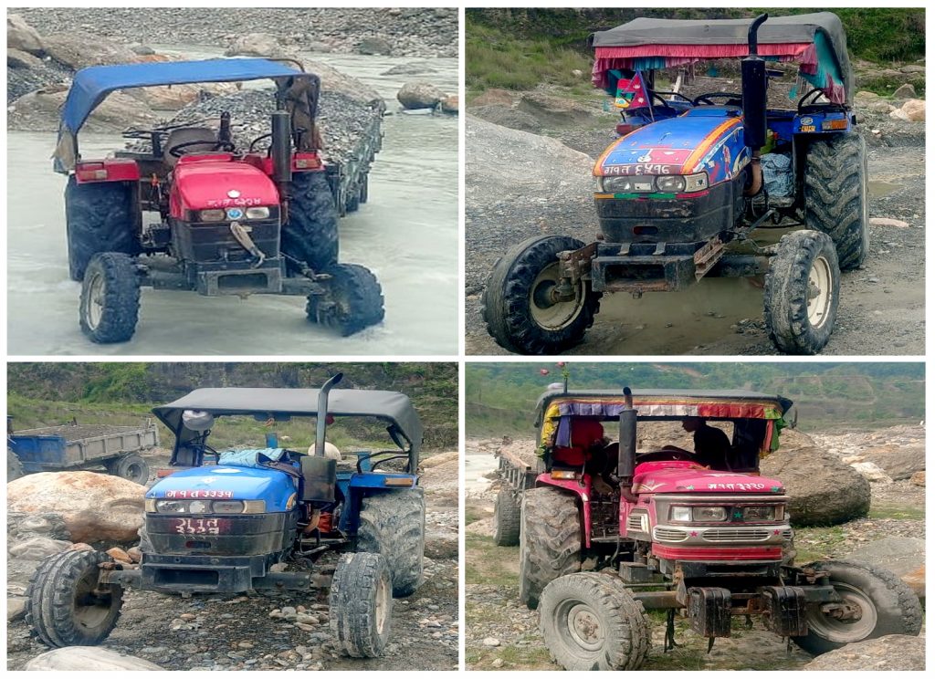 पोखरा १४ बाच्छीबुडुवा स्थित सेती नदीमा नदीजन्य बस्तुु दोहन तीब्र