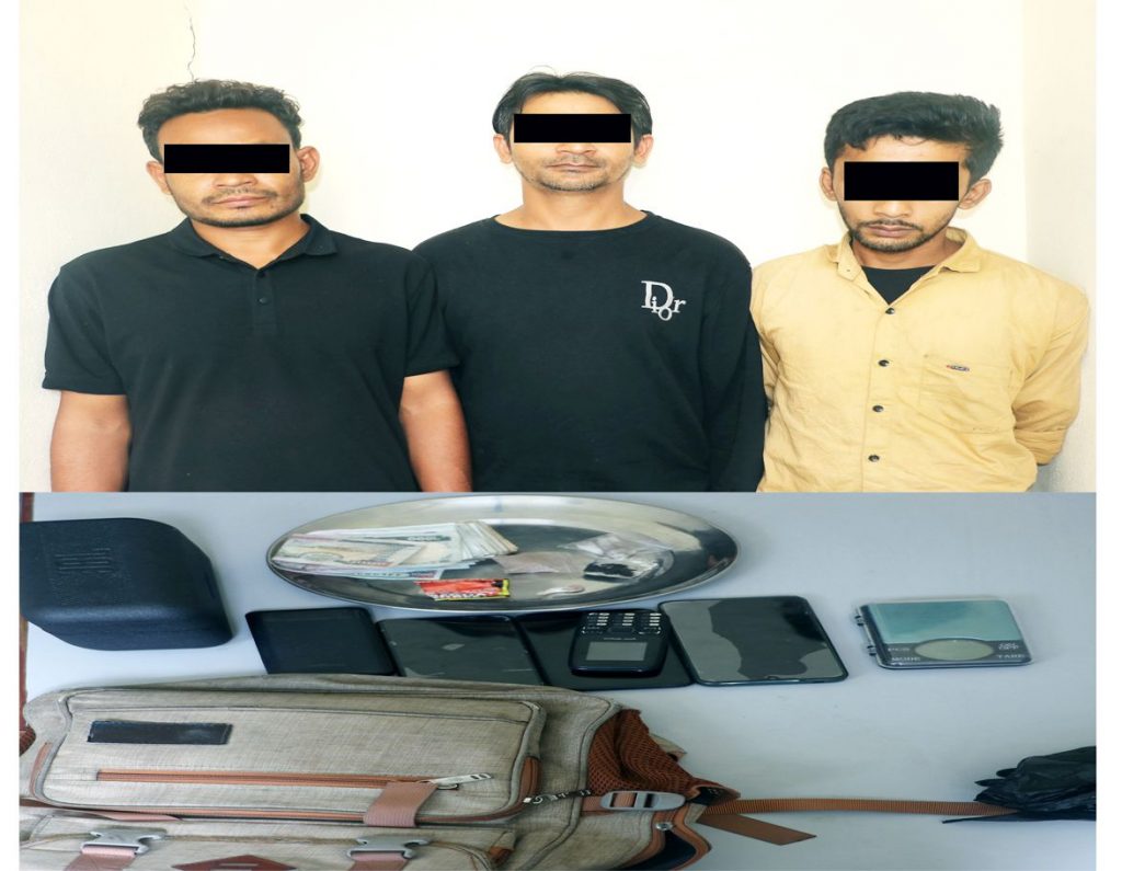 पोखराको बिपि मार्गबाट लागू औषध सहित तीन पक्राउ