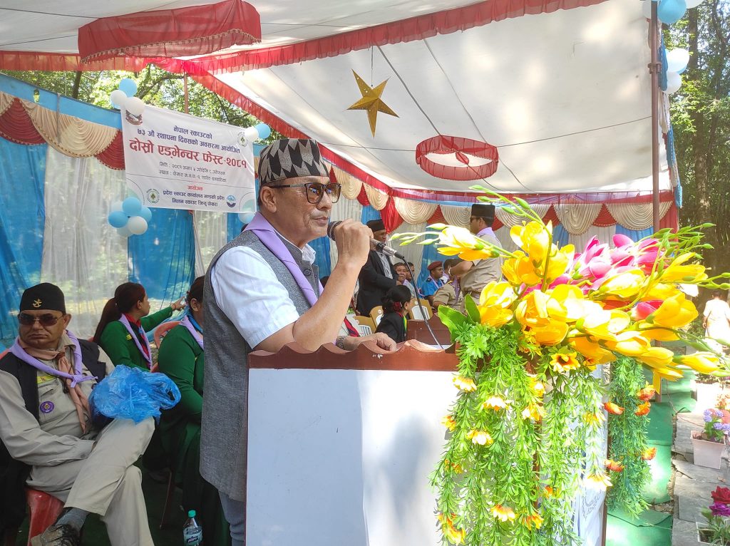 सामाजिक रुपान्तरणमा स्काउटको भूमिका प्रशंसनिय : मन्त्री थापा