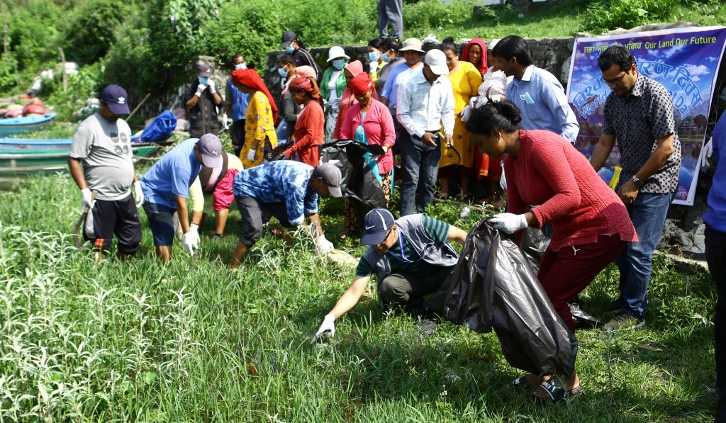 ताल तथा जलाधार क्षेत्रमा काम गर्ने सरकारी निकायद्धारा फेवाताल सरसफाइ