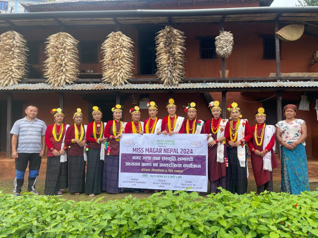 मगर भाषा र संस्कृति अध्ययन भ्रमण गर्न चित्रे पुग्यो मिस मगर नेपालको टोली