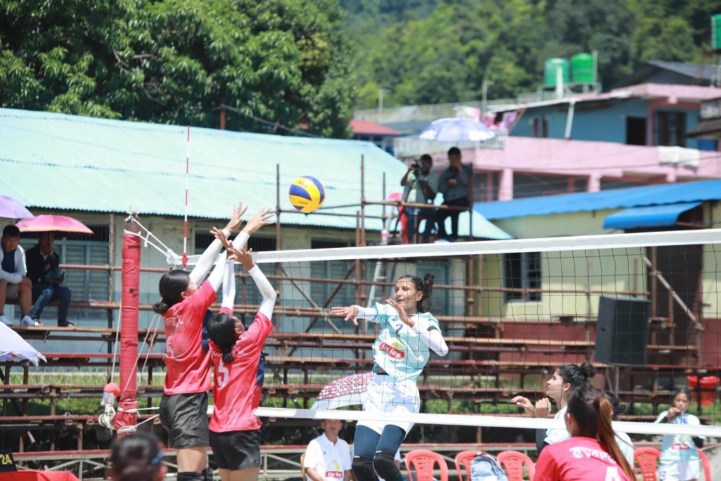 लामाचौर कप भलिबल : साविक विजेता गण्डकी सोझो सेटमै पराजित