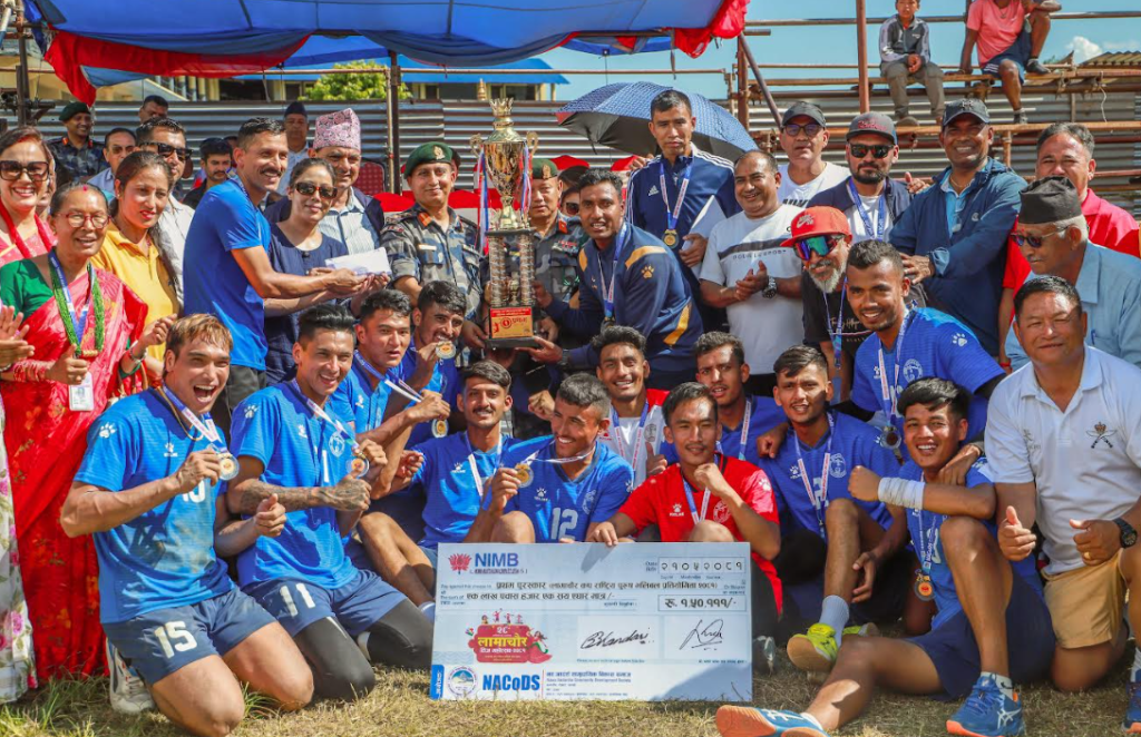 लामाचौर कप भलिबलः पुलिस च्याम्पियन, सञ्जु सर्वोत्कृष्ट घोषित