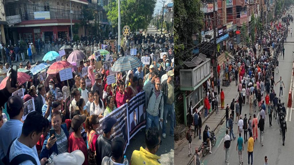 अदालतमा म्याद थप सम्बन्धी बहस, सडकमा पक्ष र विपक्षमा प्रदर्शन