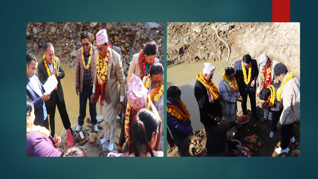 स्याङ्जाको राक्सेघाट र पवैखोलामा मोटरेवल पुलको शिलान्यास